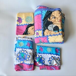 Vintage Disney Pocahontas Crib / Toddler Bedding Set